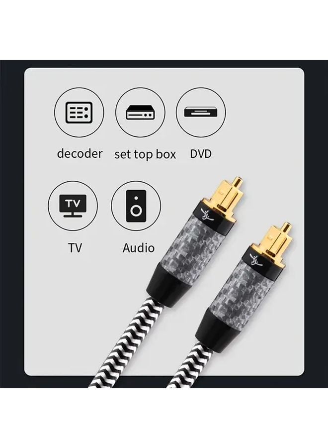 YYAUDIO HIFI كابل صوتي بصري توزلينك SPDIF 2 متر مربع إلى دبوس لمكبر الصوت، مشغل Blu-ray، DVD، Xbox، PS4 - Image 4